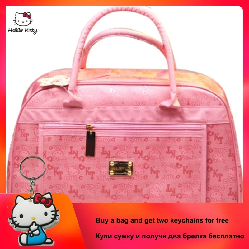 

2019 Brand Handbag HELLO KITTY Fashion Leisure Travel Bag Simple and Generous Fitness Bag Cartoon Printing Shoulder Bag HK-230