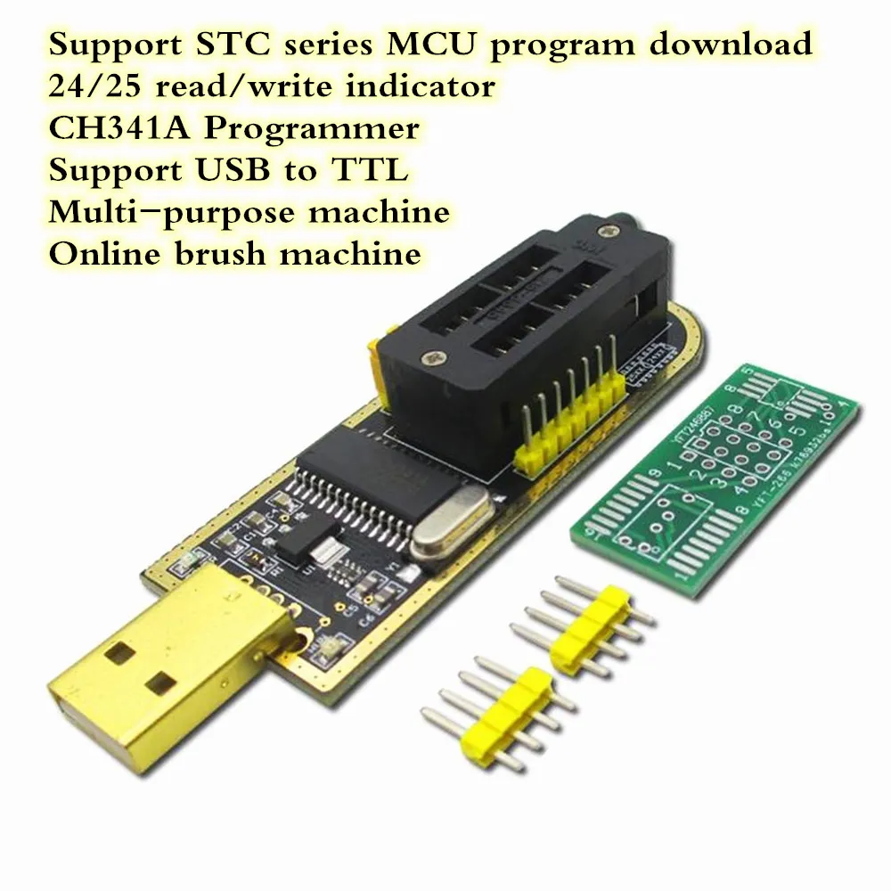 

CH341A Programmer USB Motherboard Routing LCD BIOS FLASH 24 25 Burning