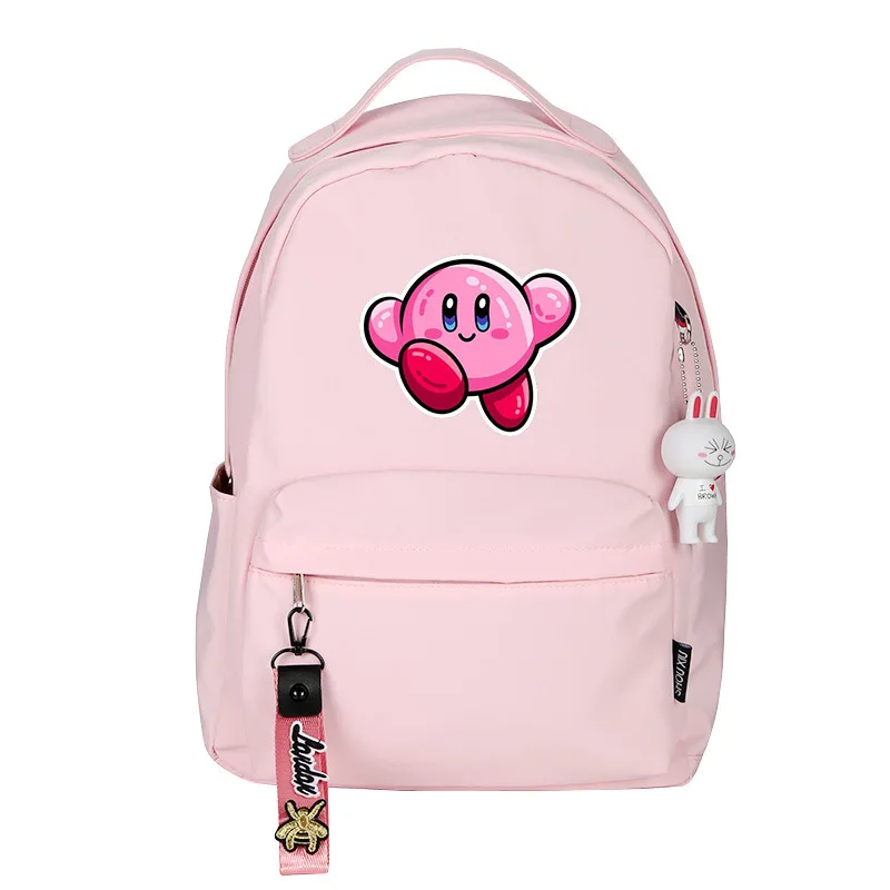 Kirby Женский Милый Рюкзак Kawaii Bookbag розовые сумки на плечо для девочек школьные сумки нейлоновые водонепроницаемые дорожные сумки аниме Rugzak