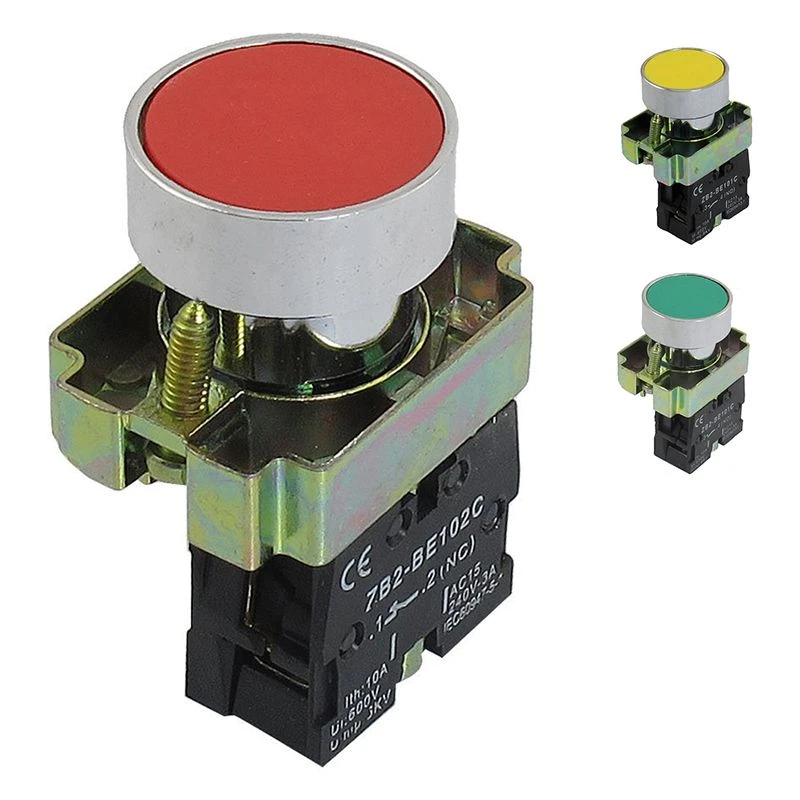 1pcs 22mm Momentary Push Button Switch 10A round Panel  NC/NO XB2-BA31 XB2-BA RC