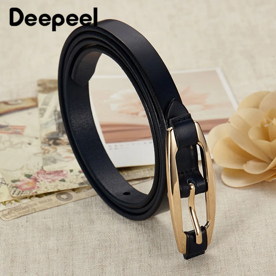 Deepeel 1 шт., 1,5 см* 80-115 см, женские ремни из натуральной воловьей кожи, Ретро стиль, тонкий узкий нестандартный металлический круглый ремень с пряжкой YK765