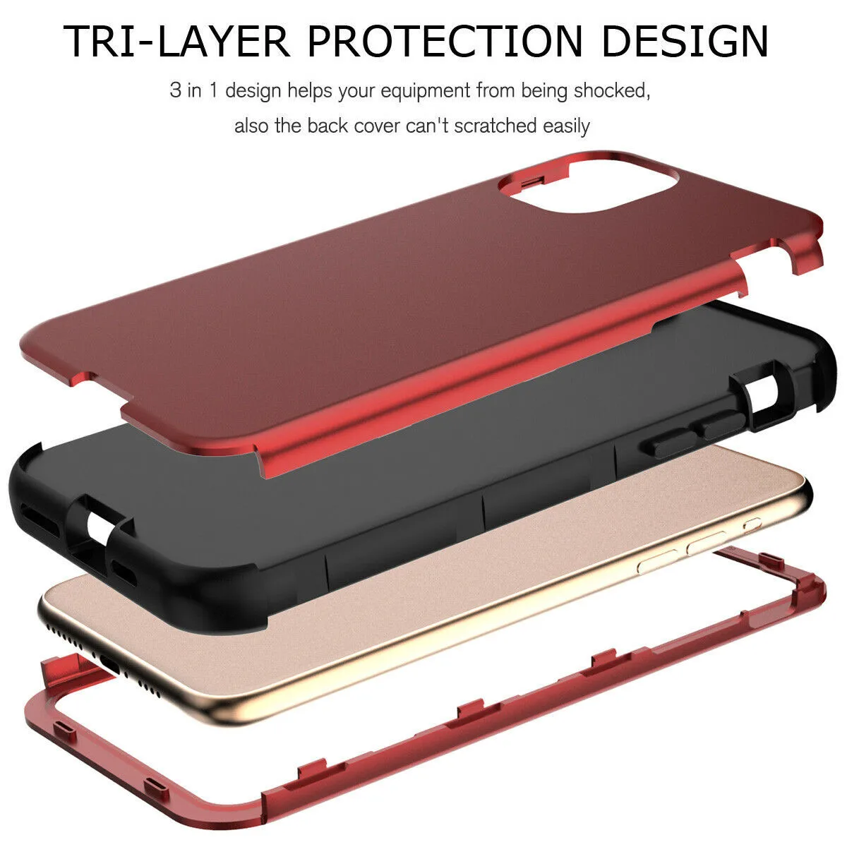 

IPhone mobile phone shell anti-drop protective shell For iPhone 12 /11 mini 2020 The New Shockproof Heavy Duty Case Cover c3*