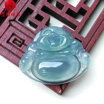 

Hezhou jewelry!Myanmar natural jade!Exquisite hand carving!The Buddha pendant!Exquisite workmanship!5.01g