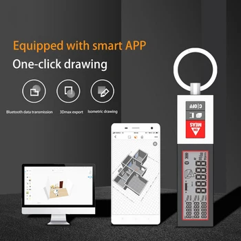 

Wireless Laser Rangefinder High-precision Measuring Mini Lithium Battery Room Artifact CAD Electric Meter Ruler Rangefinder