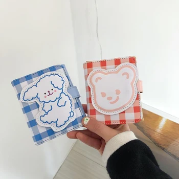 

Original Cute Women's Purse 2020 New Cute Ins Short-Wallet Fold Young-Girl Korean-Style Hasp PU Purses Little-Bear Card-Package