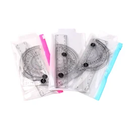 4 pçs conjunto de régua geometria triângulo straightedge multifuncional matemática desenho caliper papelaria réguas para a escola