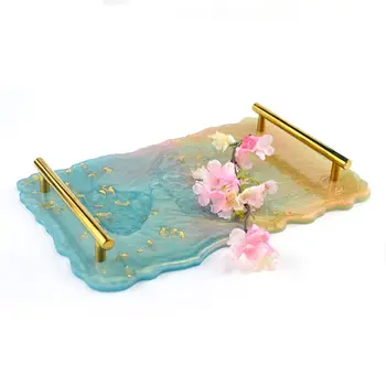 

Rectangle Epoxy Resin Mold Irregular Tray Large Silicone Mold for Resin Tray P0RF