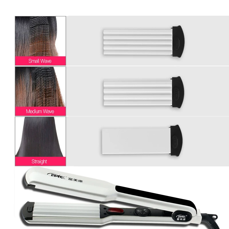 FMK, 3 в 1, утюжок для выпрямления волос и плетения, щипцы для завивки волос, профессиональные щипцы для завивки волос, сменные инструменты для укладки