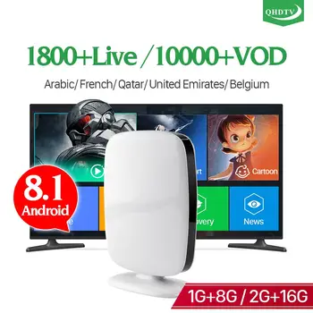 

French Code IPTV 1 Year QHDTV Subscription R9 Android 8.1 1G+8G/2G+16G RK3229 4K IPTV France Italy Arabic Dutch No app included