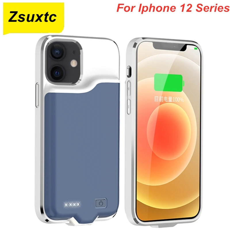 Per Iphone 12 Mini 12 Pro Max Custodia Per Batteria Sottile Smart Caricabatterie Cover Power Bank Per Iphone 12 Pro Max Custodia Per Batteria
