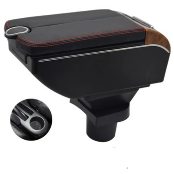 

For Yaris Vitz Armrest Box Double doors open 7USB interface Centre Console Storage Box Arm Rest Car accessories armrests