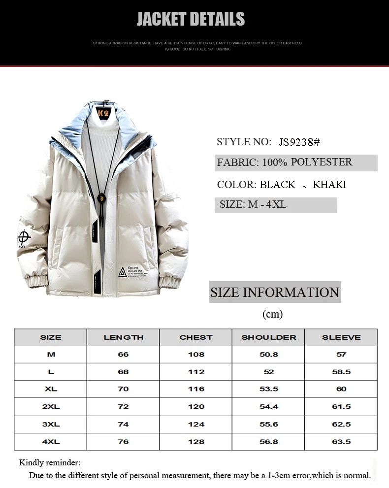 H. S. BONNIE новые модные зимние куртки мужские парки Anorak мужская повседневная верхняя одежда цвета хаки черные мужские пальто Winterjas Heren