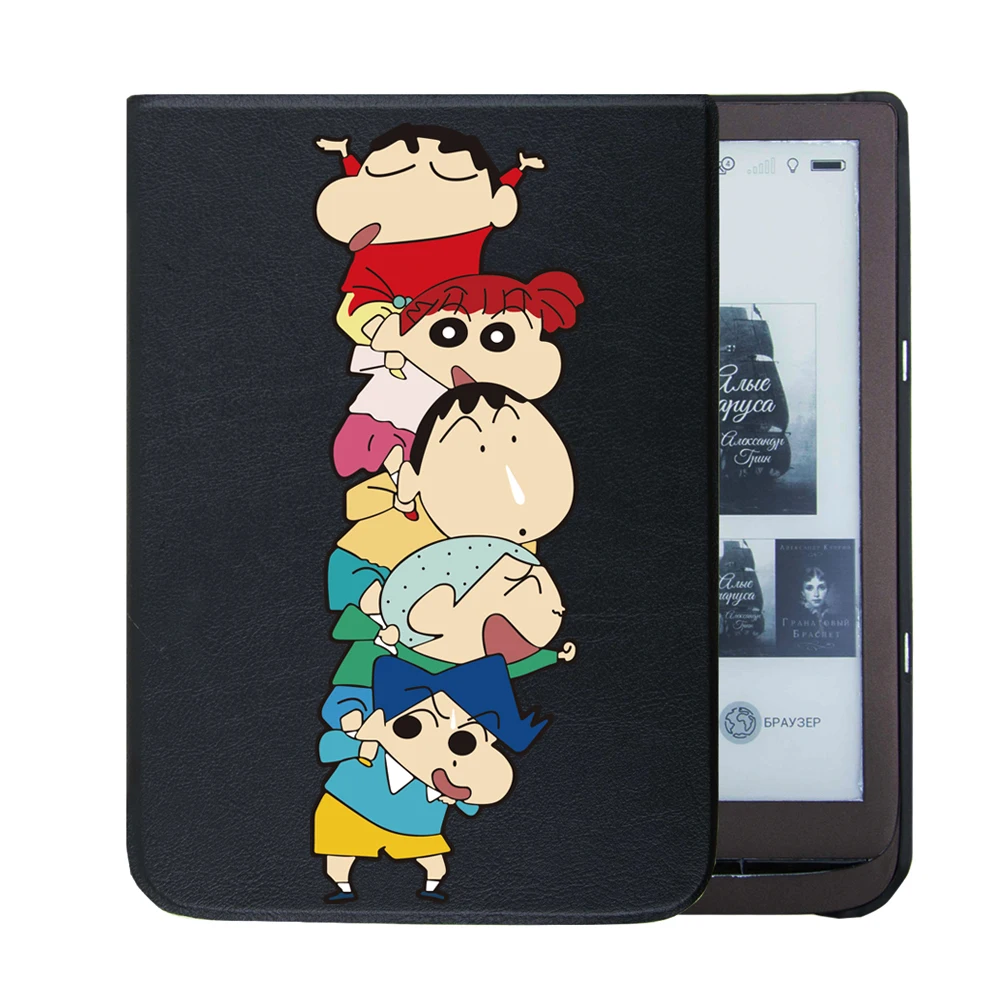 Чехол с рисунком аниме для PocketBook 740 InkPad 3 PB740 7,8 дюймов pu кожаный чехол с принтом функция автоматического сна/пробуждения+ защита экрана