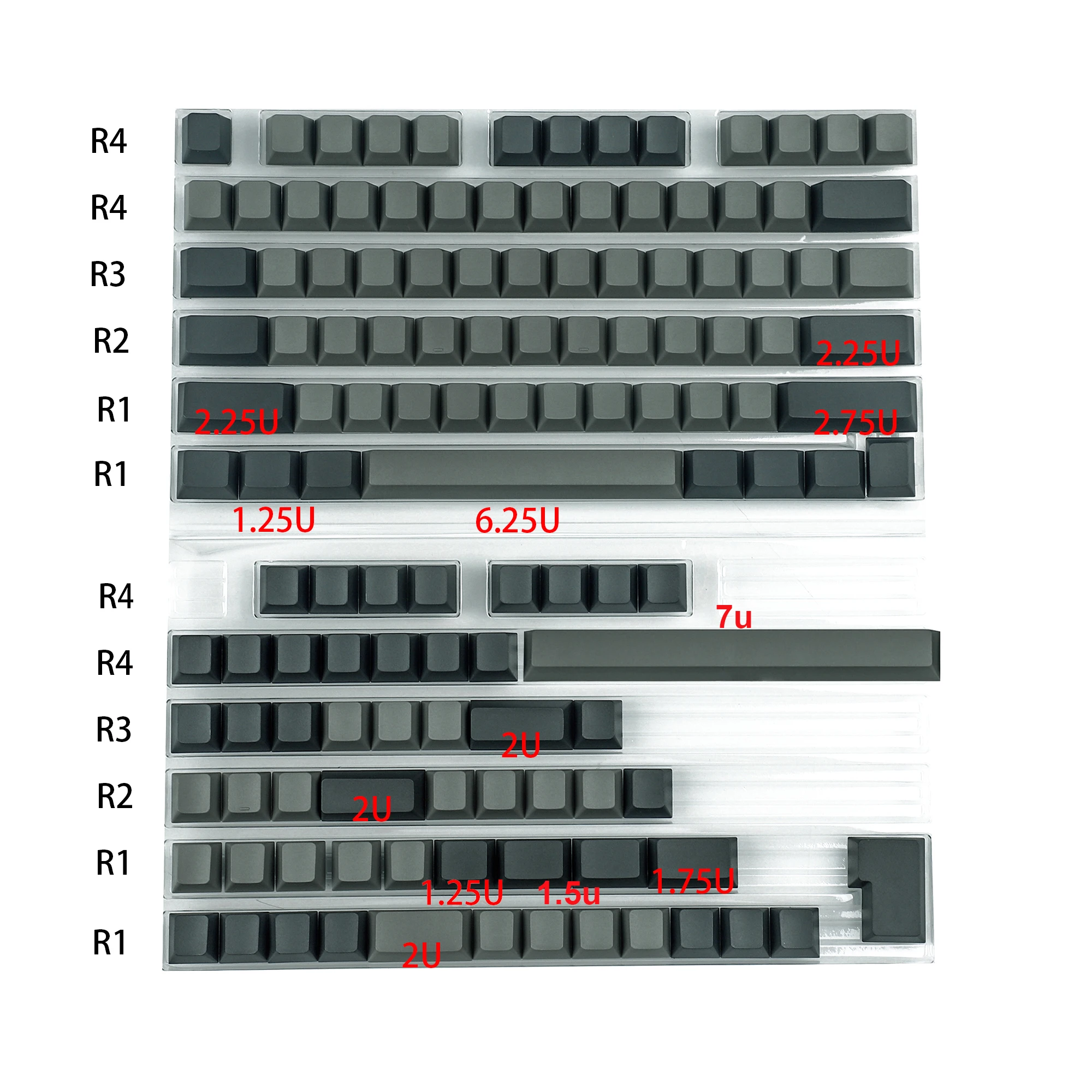 Perfil Grosso PBT Keycap ANSI ISO layout