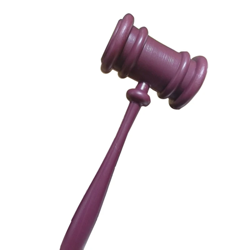 

Courtroom Gavel Kids Toy Cosplay Hammer Toy Judge Barrister Hollow Plastic For Boys Girls
