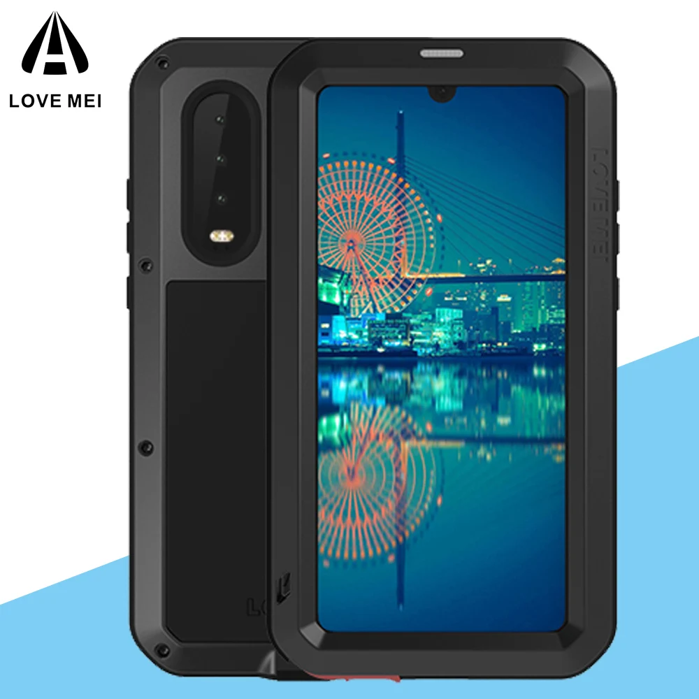 Чехол для Huawei P30 Pro LOVE MEI ударопрочный водонепроницаемый металлический защитный