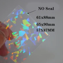 

200pcs 65X90/61x88mm Broken Gemstone Glass Laser Flashing Card Protector Card Film MTG Yu-Gi-Oh VG Ultraman Unseal Card Sleeves