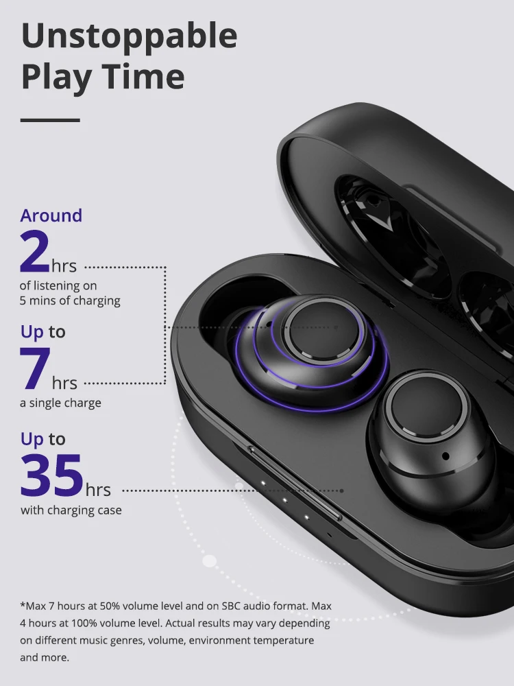 Tronsmart Onyx Free TWS Wireless Earbuds UV Bluetooth Earphones QualcommChip with aptX IPX7 waterproof