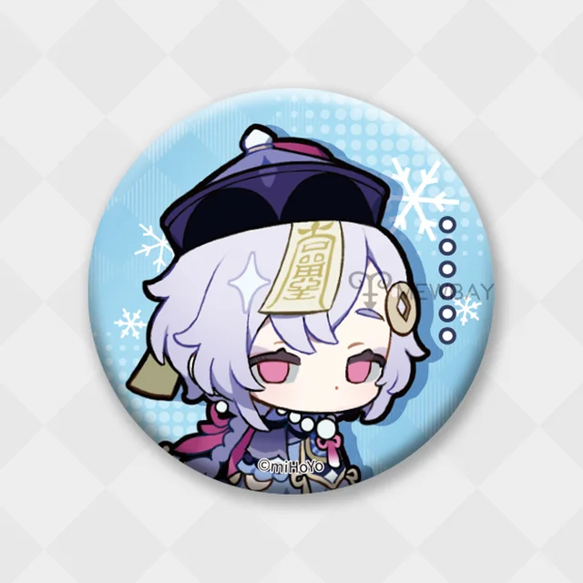 Genshin Impact Badge Chibi Brooch Kazuha Yoimiya Ayaka Xiao Zhongli Hutao Tartaglia Yanfei Ganyu Venti Albedo Pin Decor Gifts Qiqi