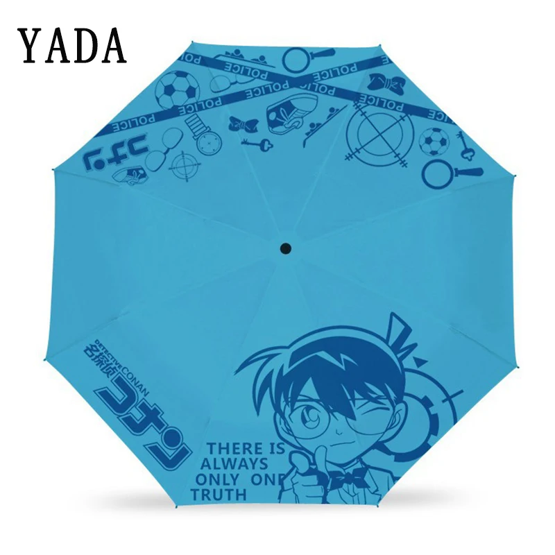 

YADA Fashion Anime Detective Conan Umbrella Rain Women uv Cartoon Folding Umbrella For Women Windproof Cosplay Umbrellas YS736