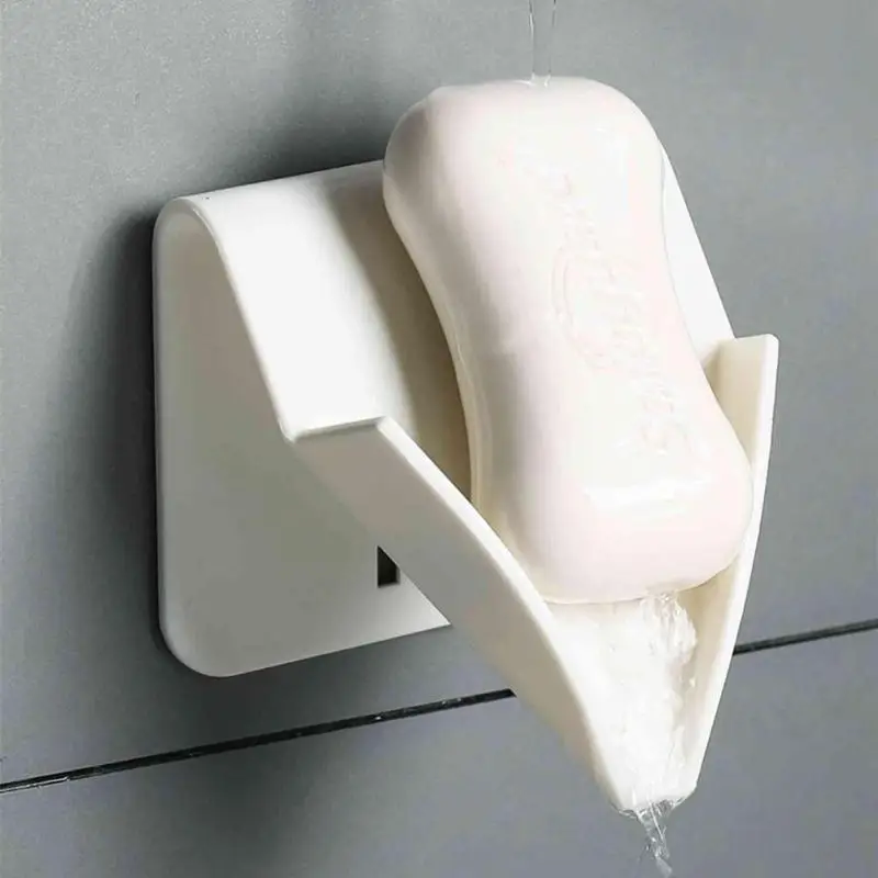 

2Pcs ABS Practical Hygienic Storage Home Quick Drain Bathroom Self Adhesive Stable Soap Holder No Punch Space Saving Dropshippin