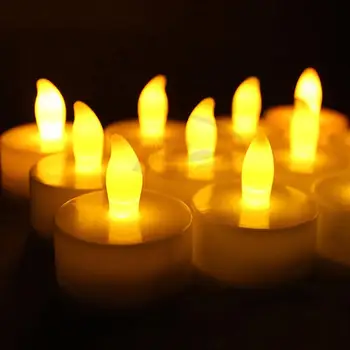 

2019 Hot sales LED Monochrome Candle Creative Electronic Candle Monochrome Candle Mini Home Decorative Electronic Candle