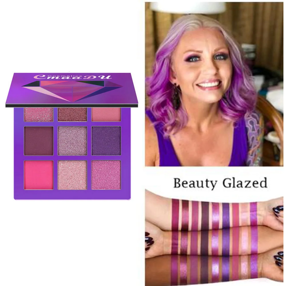Блестящие тени для макияжа Pallete матовые тени для век Палитра Shimmer and Shine Diamond тени для век Пудра пигмент косметика 9 цветов