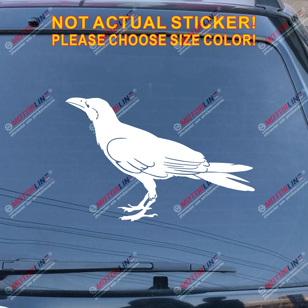 car decals Crow Decal Sticker Car Vinyl pick size color no bkgrd American Bird custom decals for trucks Car Stickers