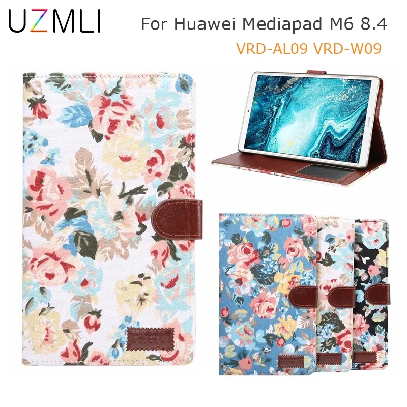 Умный кожаный чехол для huawei MediaPad M6 8,4 VRD-AL09 VRD-W09 2019 Подставка для планшета с держателем для фото и карт