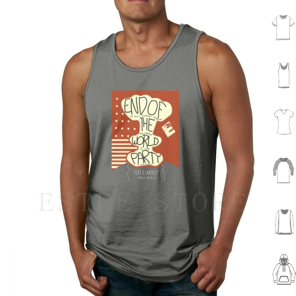 Fine Del Mondo Party Tank Tops Vest Mr Robot Fsociety Series End Of The World Party