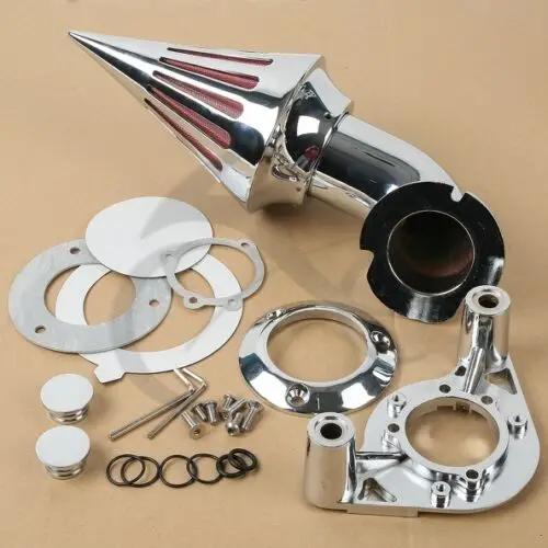 Мотоцикл Спайк Воздухоочиститель Впускной фильтр для Harley Sportster XL 883 1200 91-06 хром/черный - Цвет: chrome