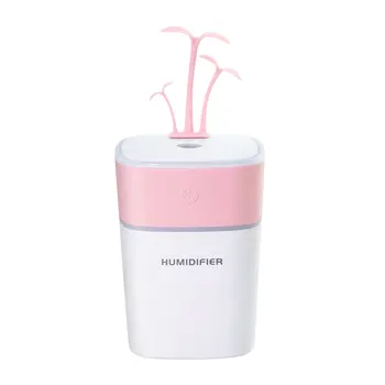 

4 In 1 USB Diffuser Humidifier Nano Mist Spray Diffuser Mobile Power Bank Mini Fan With Little Grass Decor