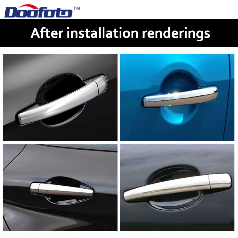 Doofoto 8x накладки на дверные ручки для автомобиля peugeot 307 206 407 3008 308 208 207 2008 508 аксессуары наружные Стикеры Защитная крышка