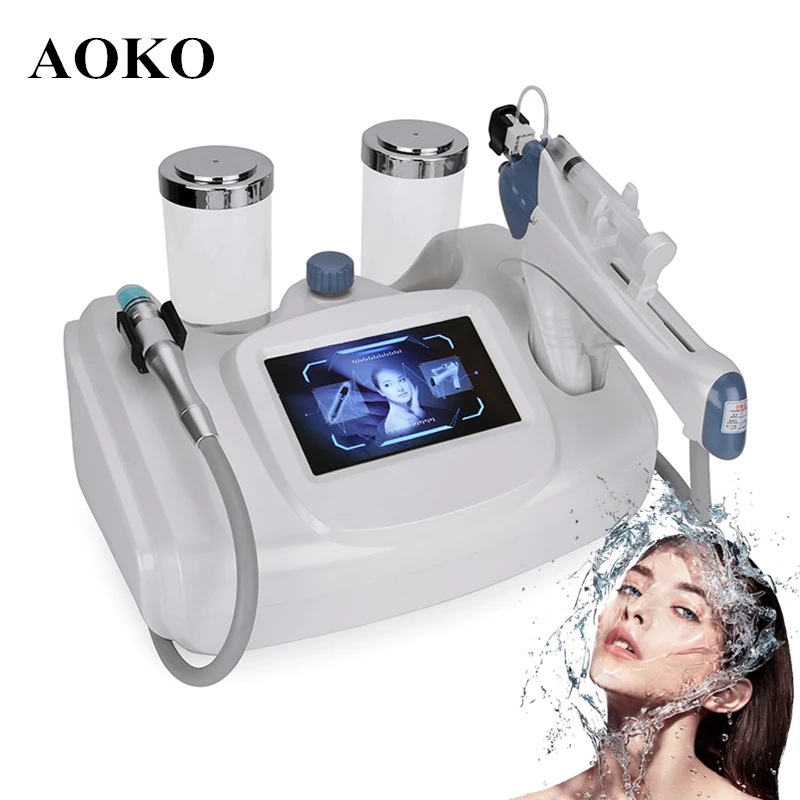 US $480.96 2 In 1 Small Bubble Water Oxygen Injection Therapy Beauty Machine Needleless RF Mesotherapy Gun Blackheads Removal Pore Cleaner