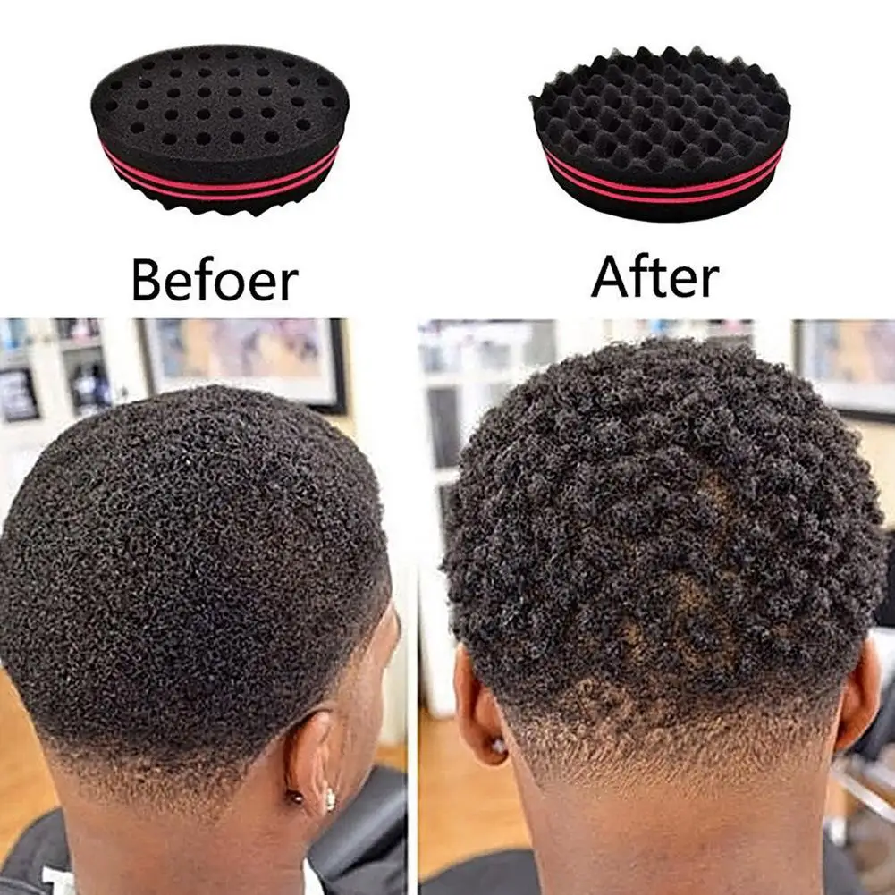 

HOT SALE Two-sided Hole Oval Sponge Brush Curler Elastic Twist Afro Curl Coil Wave Tool