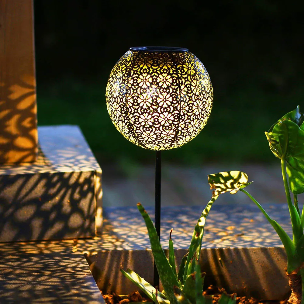 

Garden Solar Light Globe Stake Lawn Lamp IP44 Water-resistant Outdoor Lights for Walkway Lawn Courtyard Path Warm White LED