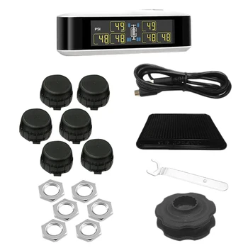 

New TPMS Tire Pressure Monitoring System Real Time Monitor Tire Pressure Temperature Air Leakage6 Anti-Theft External Sensors fo