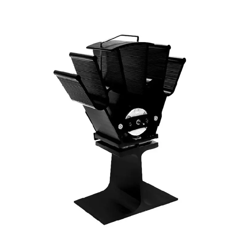 Fireplace Stove Top Fan 3 Blades Efficient Heat Distribution for Large Room U90A
