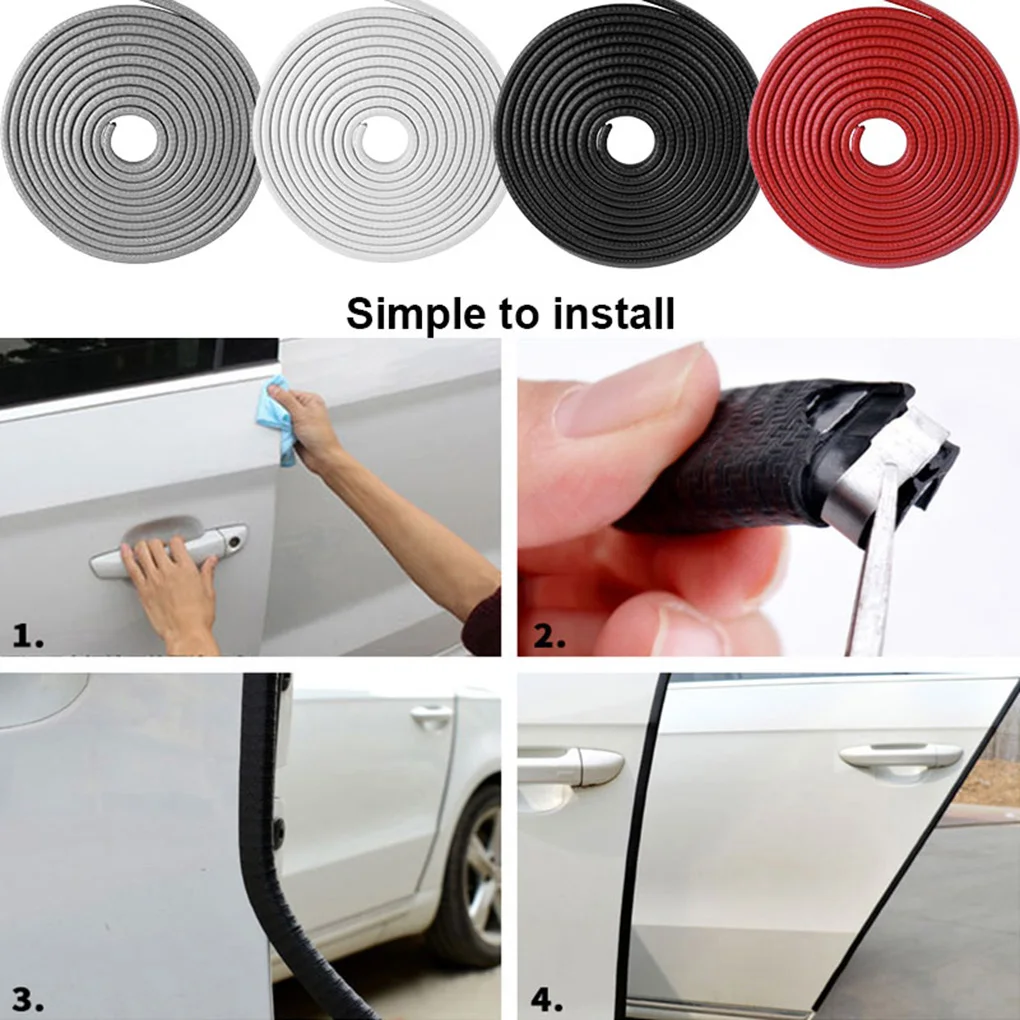 

5m Automobile Door Anti-collision Strip Guard Non-sticking Anti-friction Car Door Edge Invisible Protective Tape Cover