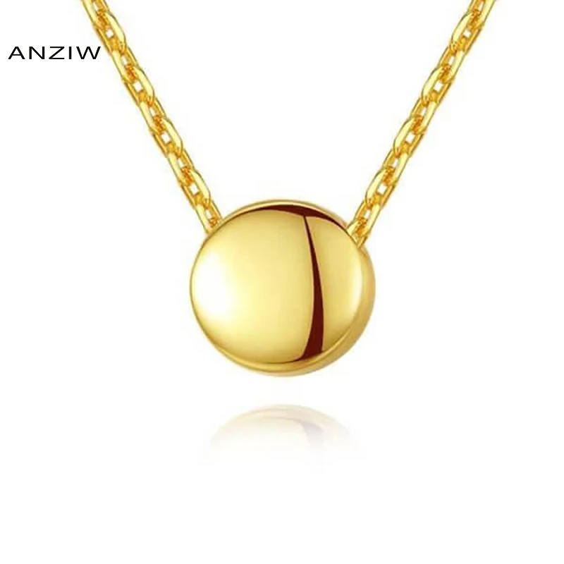 Fashion 925 Sterling Silver White/Yellow Gold Color Women Oval Cut Solitiare Pendant Necklace with 40+5cm Chain Jewelry | Украшения и