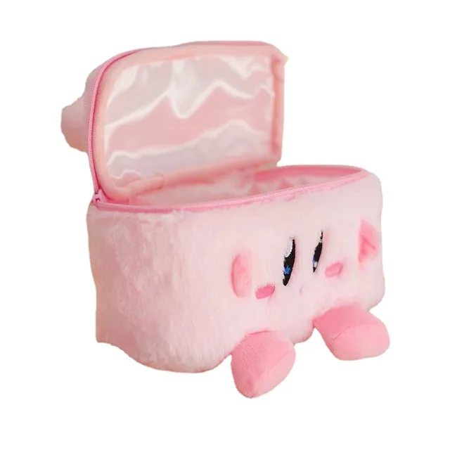 Kawaii Star Kirby Game Peripheral Home Furnishing Series Kirby Portable Cosmetic Hand Bag Storage Bag Cosmetic Organizing Box 2
