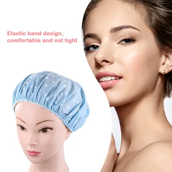 

Multifunction Oil Proof Shower Cap Bath Hat Head Cover for Bathing Cooking Beauty Salon Cap Protection Mushroom Cap