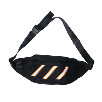 

Chest Bag Men Shoulder Bag Waterproof Waist Bag Male Reflective Strip Fanny Packs Hip-Hop Men Waist Pack