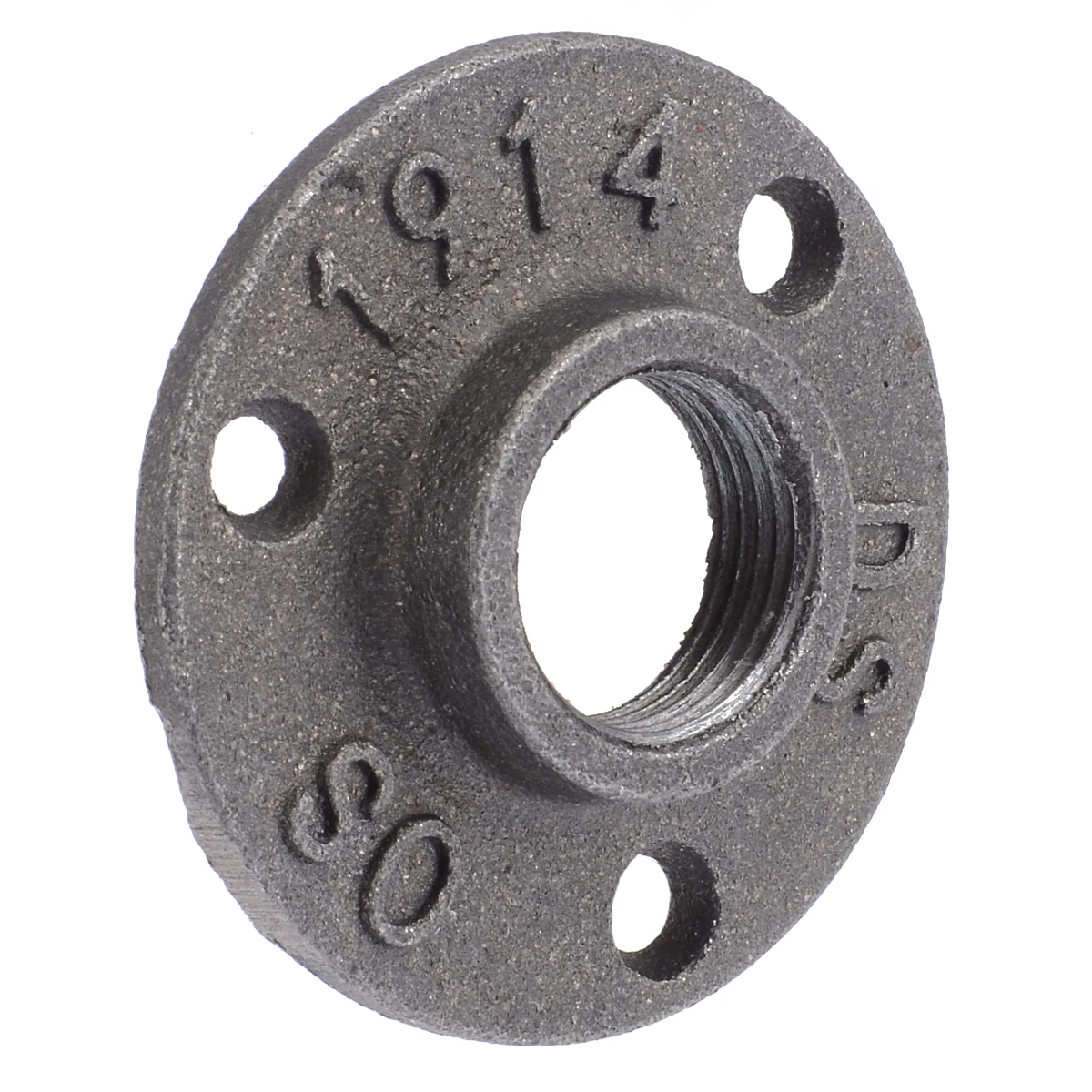

10Pcs 1/2" 3/4" Cast Iron Flanges Exhaust Wall Mount Floor Flange Piece Thread BSP Malleable Iron Industrial Pipe Fittings