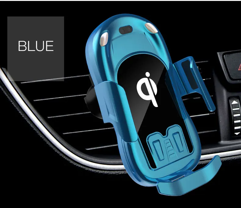 Wireless car charger in wireless charger for Samsung note9 / S10 / S9 and iPhone wireless charger holder and Receiver
