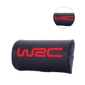 

Car Neck Pillow Leather Car Headrest Supplies Neck Safety Pillow WRC For Citroen C4 Xsara Ford Focus Peugeot 206 Toyota Corolla