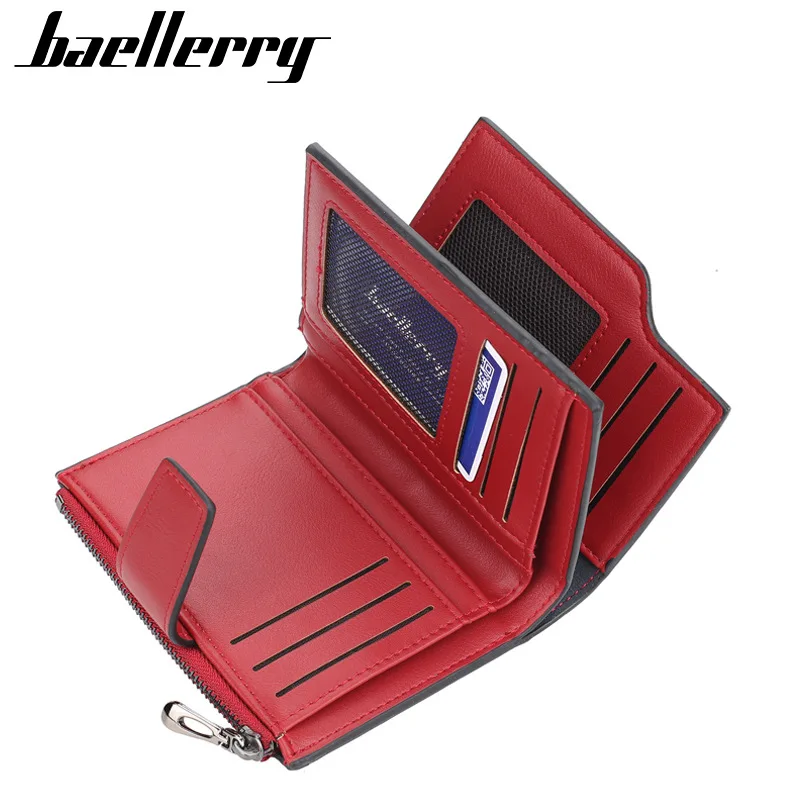 2024 New Women Wallets Name Customized Fashion Short PU Leather Quality Card Holder Classic Female Purse Zipper Wallet For Women 4