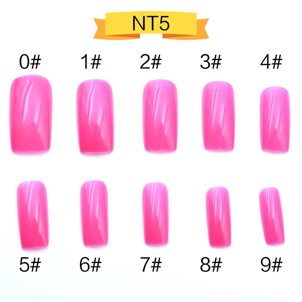 500 шт./кор. Смешанные 10 размеров 11 цветов накладные ногти готового продукта покрытие для ногтей Маникюрные принадлежности - Цвет: NT5