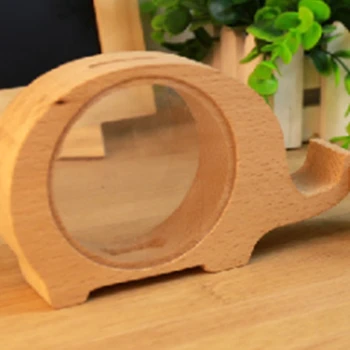 

Wooden Elephant Money Box Piggy Bank Coin Piggy Bank Suitable for People Of Any Age