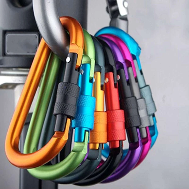 

Aluminum Mountaineering Carbine Climb Hook Clip Buckle D-ring Lock Key Safe Camping Camping Mountaineering Hiking Clip